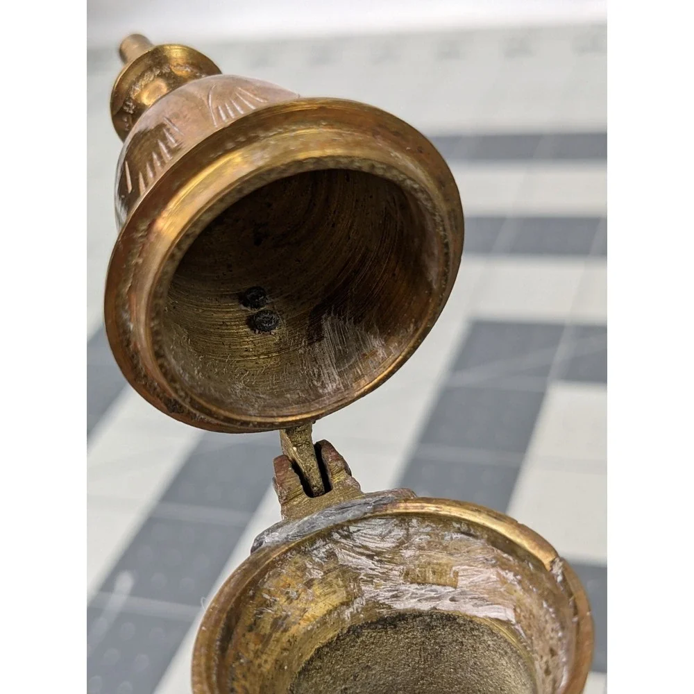 Brass Tea Pot Etched 5.75 Inch
